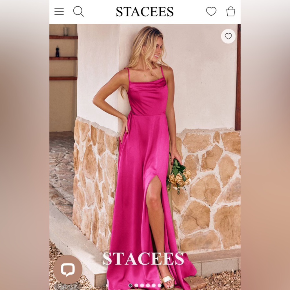 Hot pink formal dress